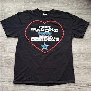 Post Malone Cowboys Black Graphic Tee with Heart Design